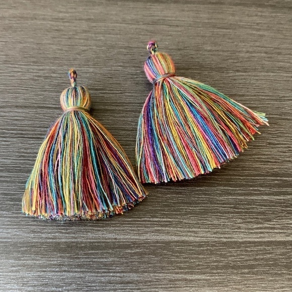 Multi Colored Cotton Tassels (2) - Picture 2 of 3
